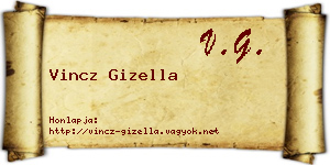 Vincz Gizella névjegykártya