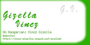 gizella vincz business card